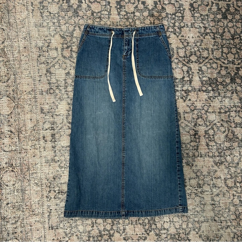 Vintage old navy denim midi skirt